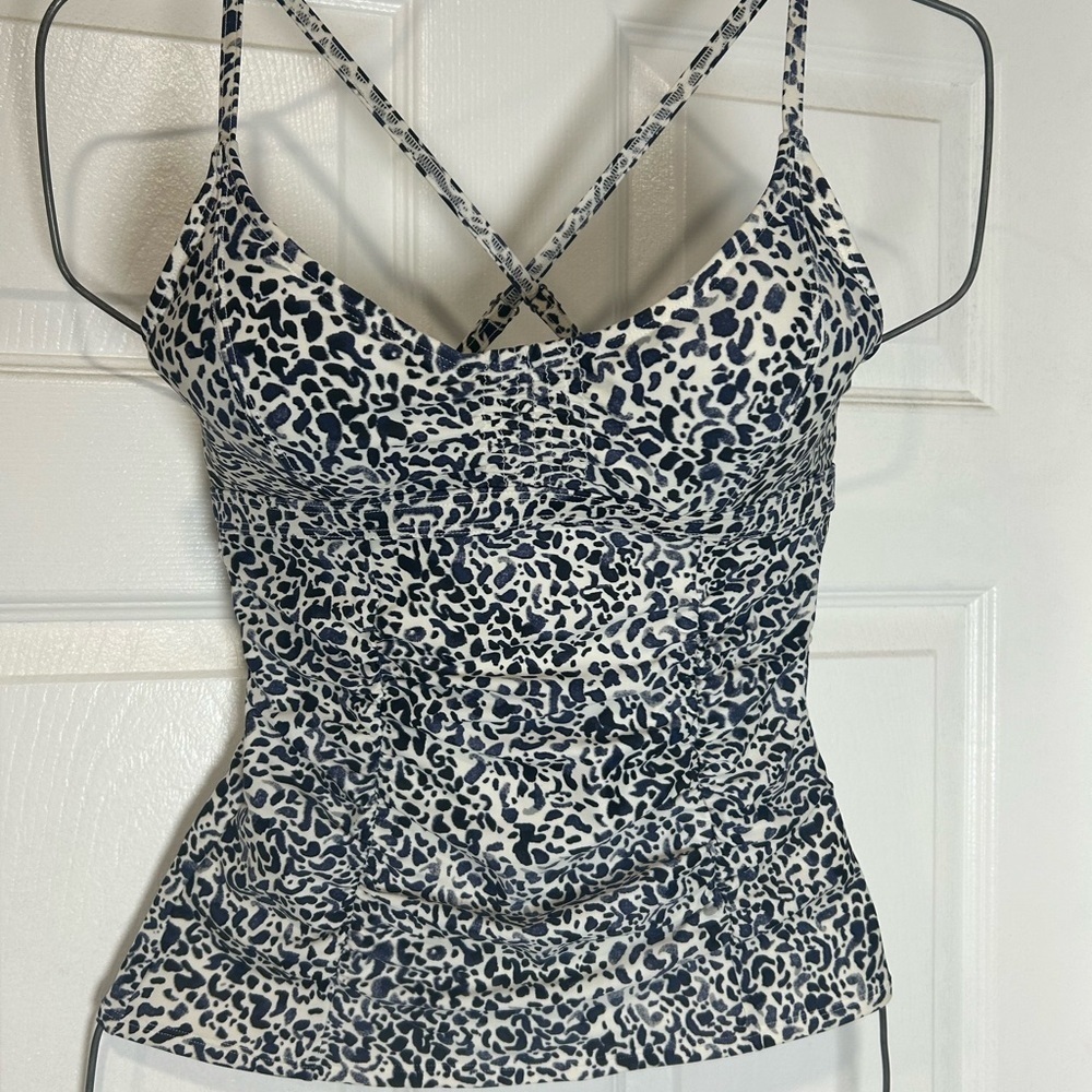 Athleta Black and White Fitted Bustier Camisole